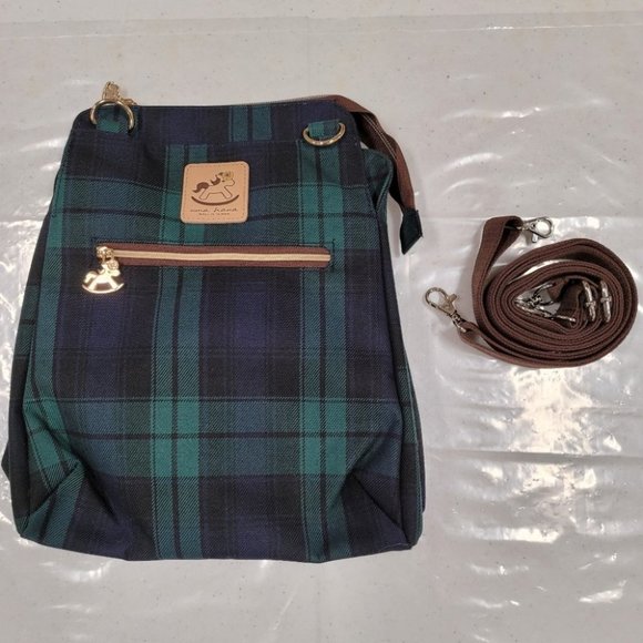 Waterproof Plaid Shoulder Crossbody Backpack Bag - Picture 9 of 13